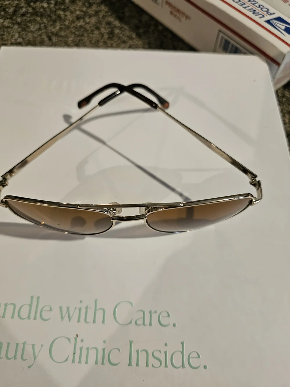 Men's Aviator Sunglasses - Brown Lenses, Silver Frame